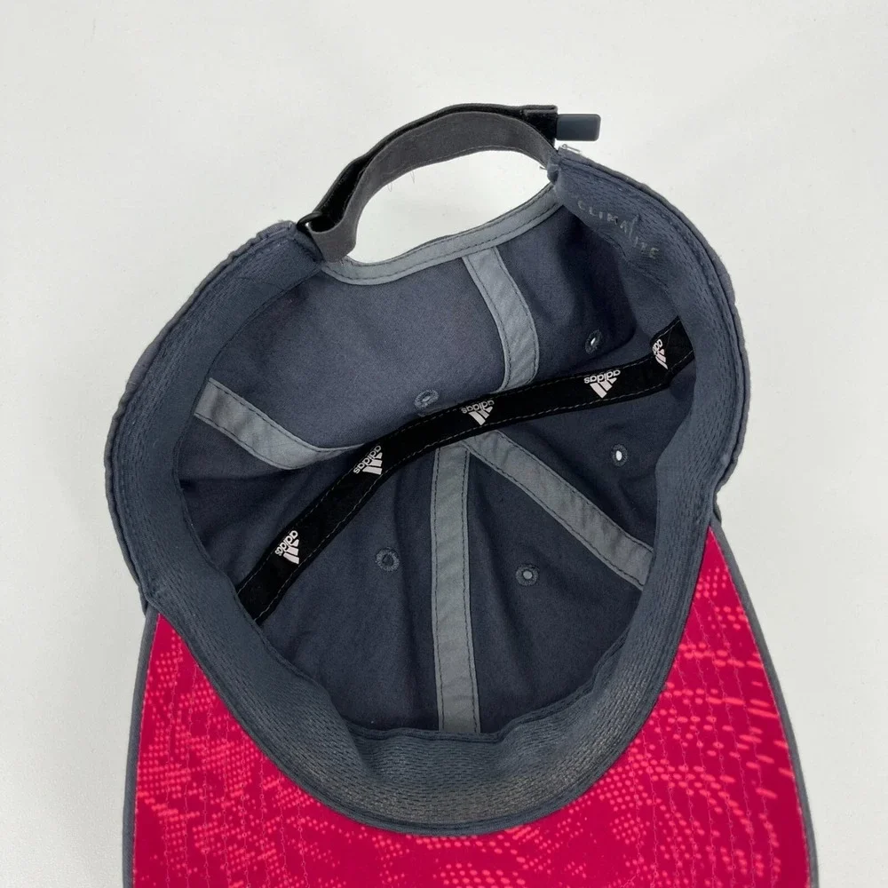 Adidas Climalite Navy Blue Pink Logo Adjustable Baseball Cap Hat